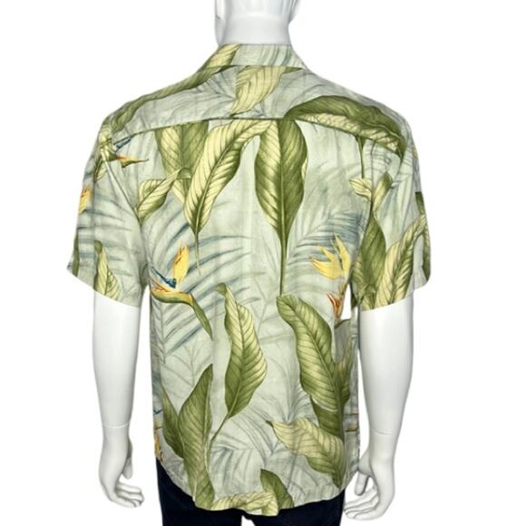 Tommy Bahama Hawaiian Print Silk Shirt Size Medium- T30472 - Picture 4 of 6